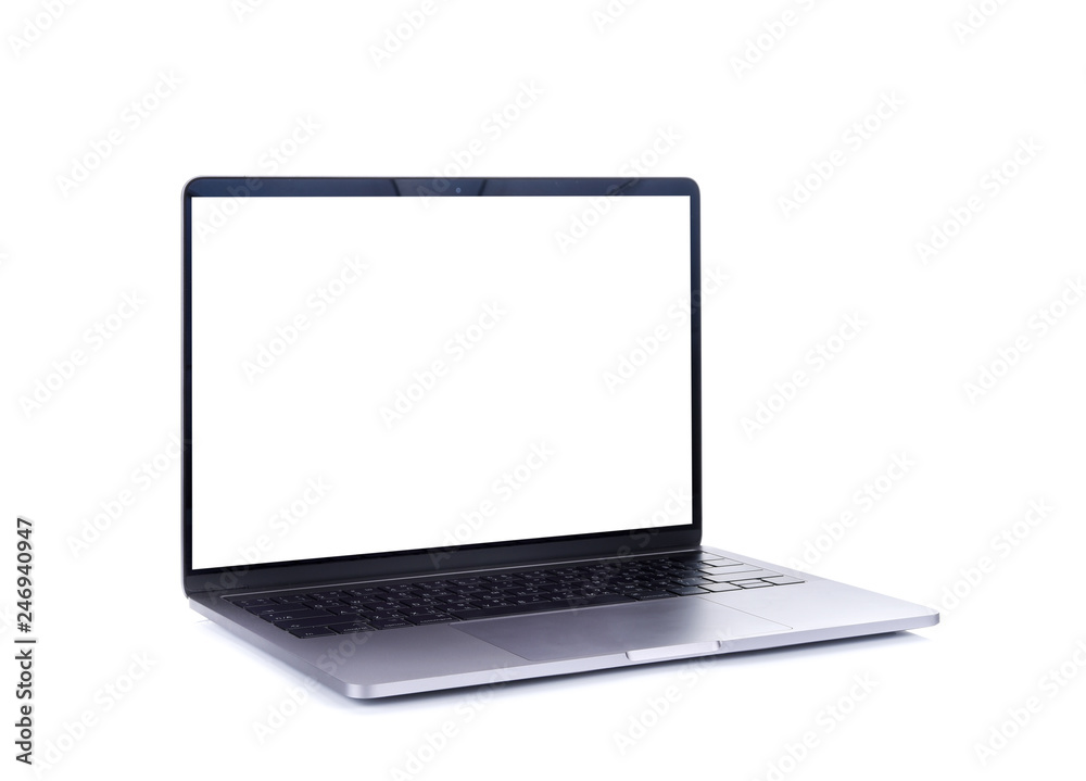 Isolated laptop with empty space on white background Isolated laptop with empty space on white background