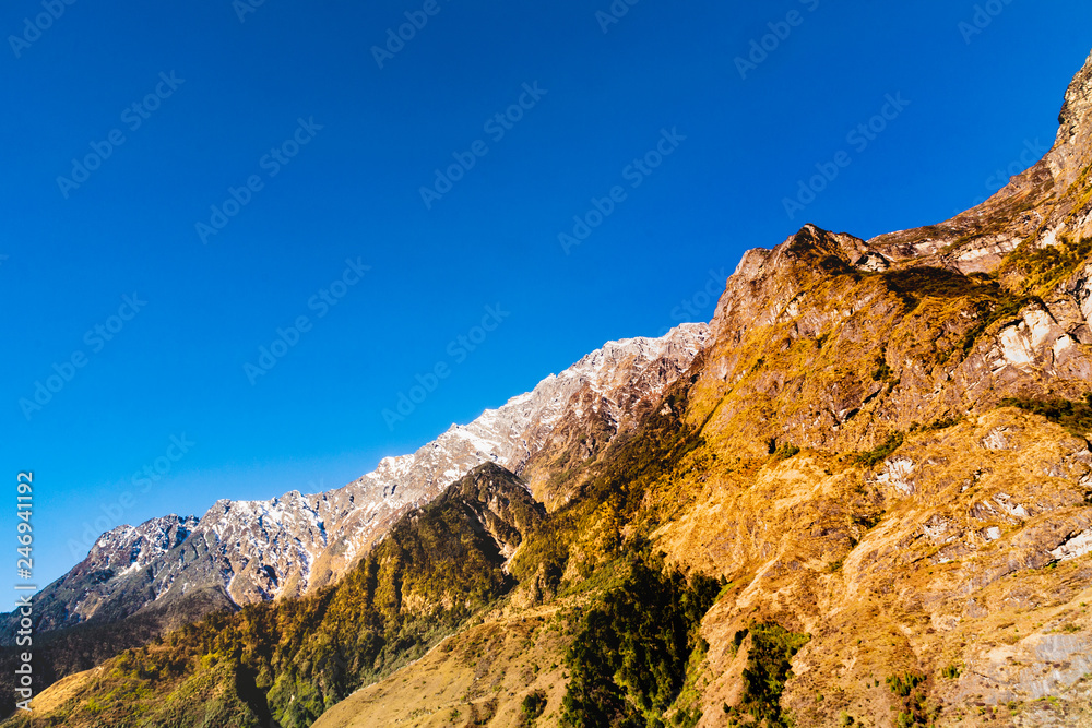 Mountain range in Himalayas 
