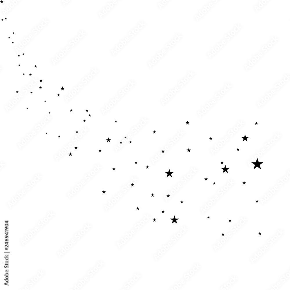Stars on a white background. Black star shooting with an elegant star.Meteoroid, comet, asteroid Stars on a white background. Black star shooting with an elegant star.Meteoroid, comet, asteroid