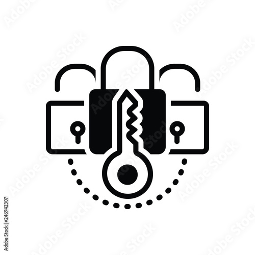 Black solid icon for immutable 