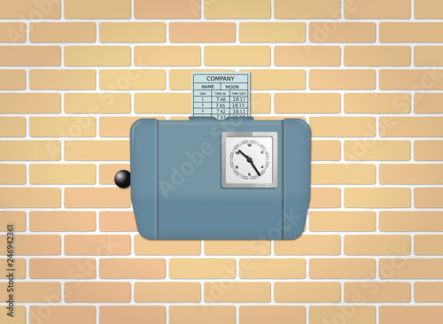 Inserted paper card into time recording machine