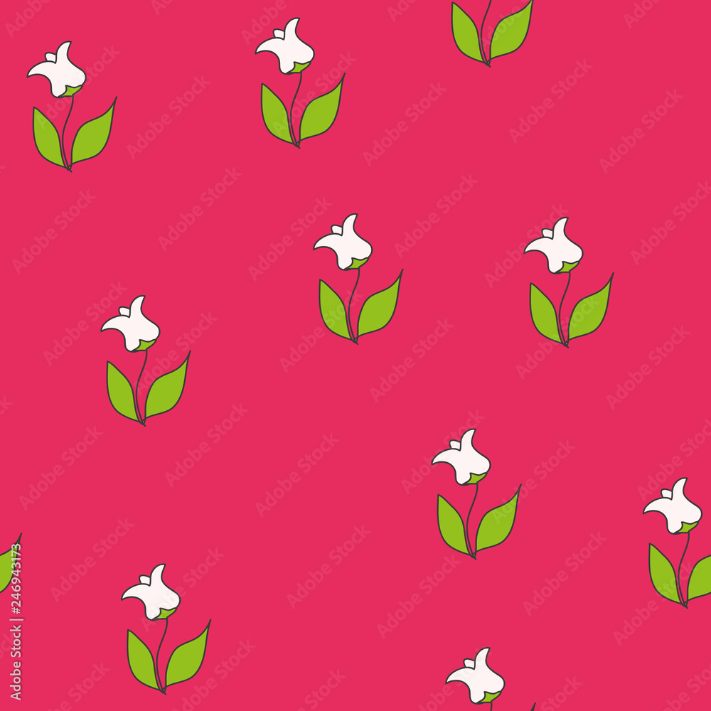 Seamless pattern for Women's Day. Vector