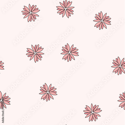 Seamless pattern with colorful flowers. Vector © Vusal