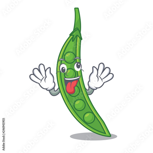 Crazy snow peas isolated the on character
