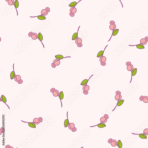 Seamless pattern with colorful flowers . Vector