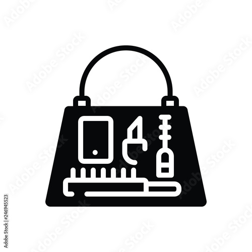 Black  solid icon for item object