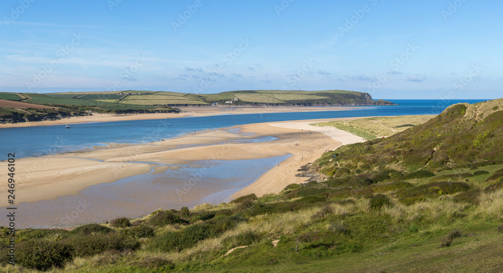 Sweeping Golden Sands, The Camel Estuary, North Cornwall Sweeping Golden Sands, The Camel Estuary, North Cornwall