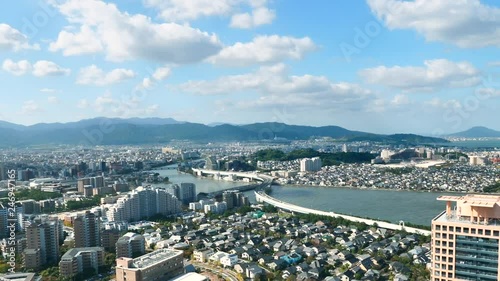 都市風景　福岡市　タイムラプス