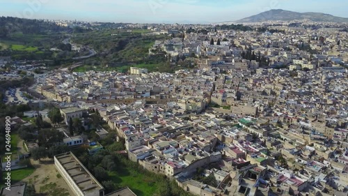Marocco, Fez, aerial drone footage 4k