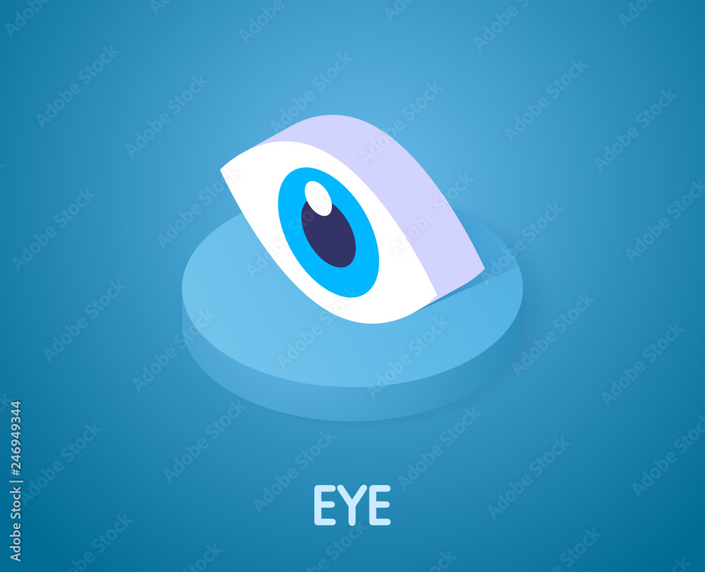 Eye isometric icon. Vector illustration. 3d concept Eye isometric icon. Vector illustration. 3d concept