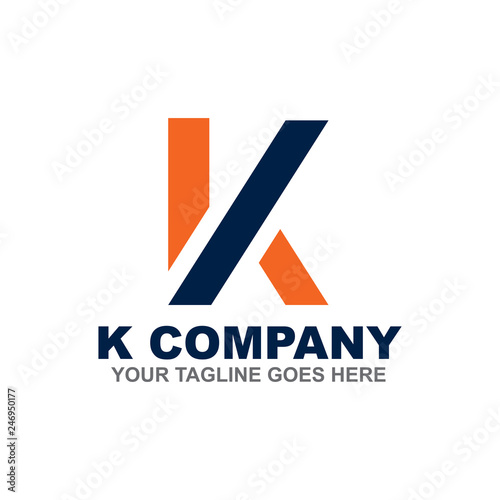 K letter logo design vector template