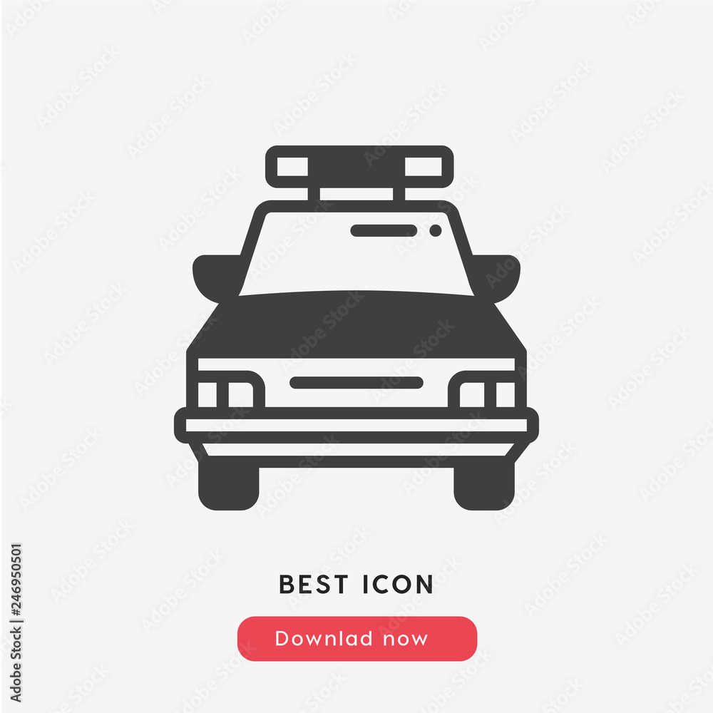 police car icon vector