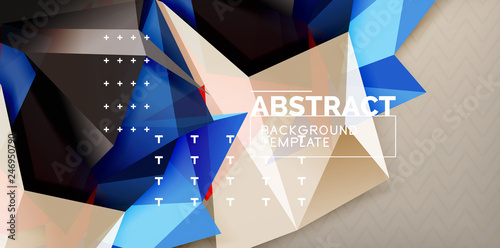 Triangular low poly background design
