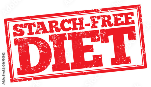 Starch Free Diet. Red Stamp.