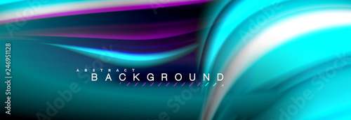 Blurred fluid colors background, abstract waves lines, mixing colours with light effects on light backdrop. Vector artistic illustration for presentation, app wallpaper, banner or posters
