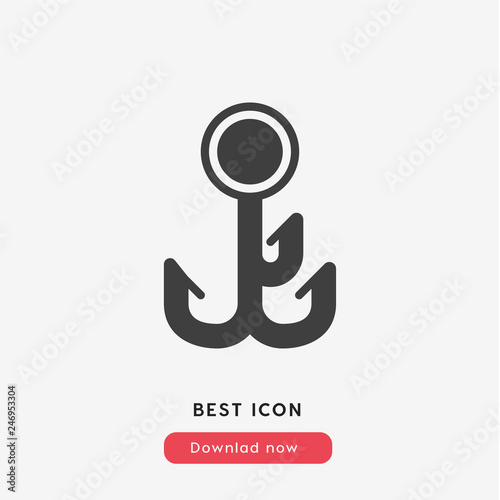hook icon vector