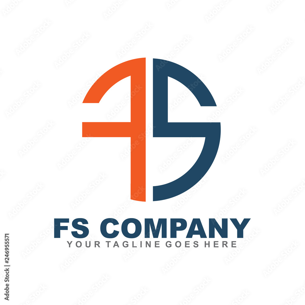 FS letter logo design vector template FS letter logo design vector template