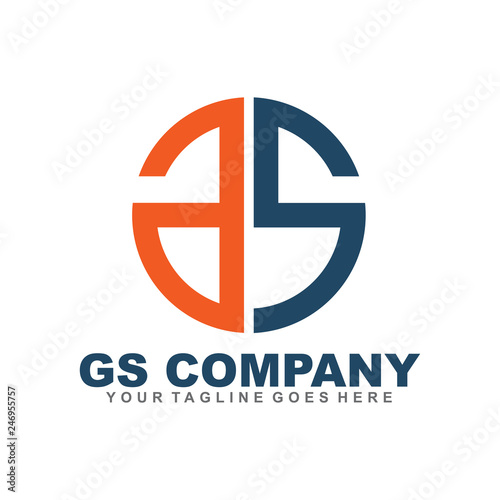 GS letter logo design vector template