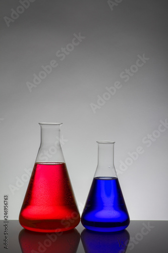 Wallpaper Mural Liquid in laboratory bottles. Scientific biochemical laboratory. Colorful liquid. Torontodigital.ca
