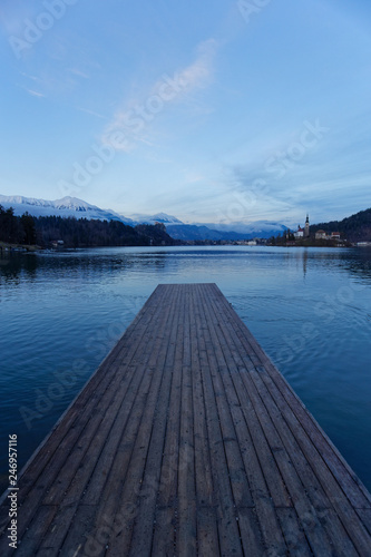 Calm lake view at Slovenia