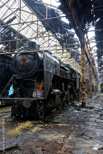 Abandoned locomotive park