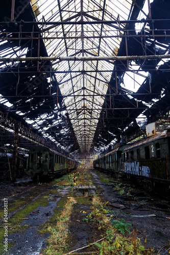 Abandoned locomotive park