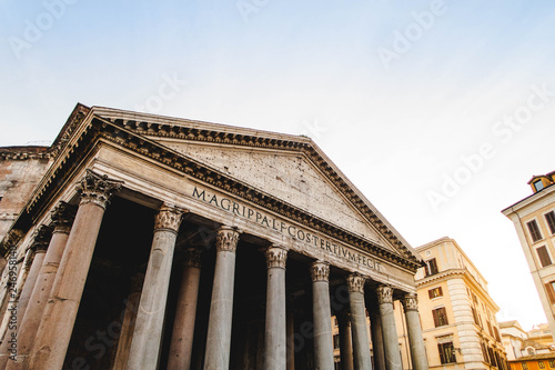 Pantheon in Roma in the Sunset