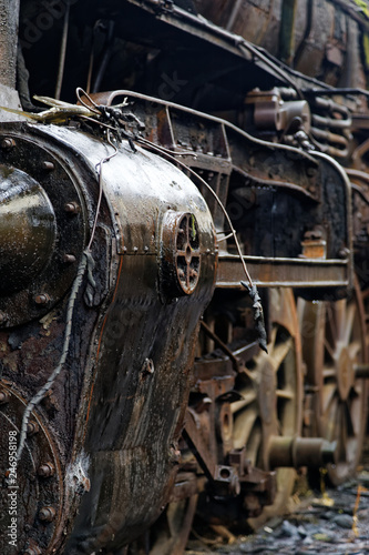 Abandoned locomotive park