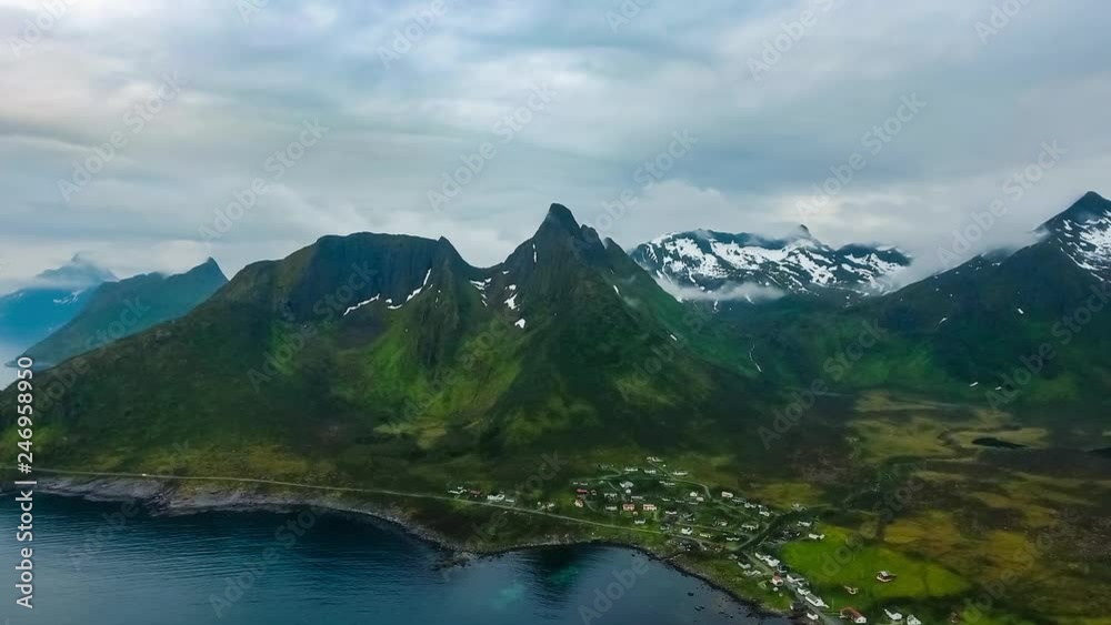 Mefjordvar, island Senja. Beautiful Nature Norway natural landscape mefjord. Mefjordvar, island Senja. Beautiful Nature Norway natural landscape mefjord.