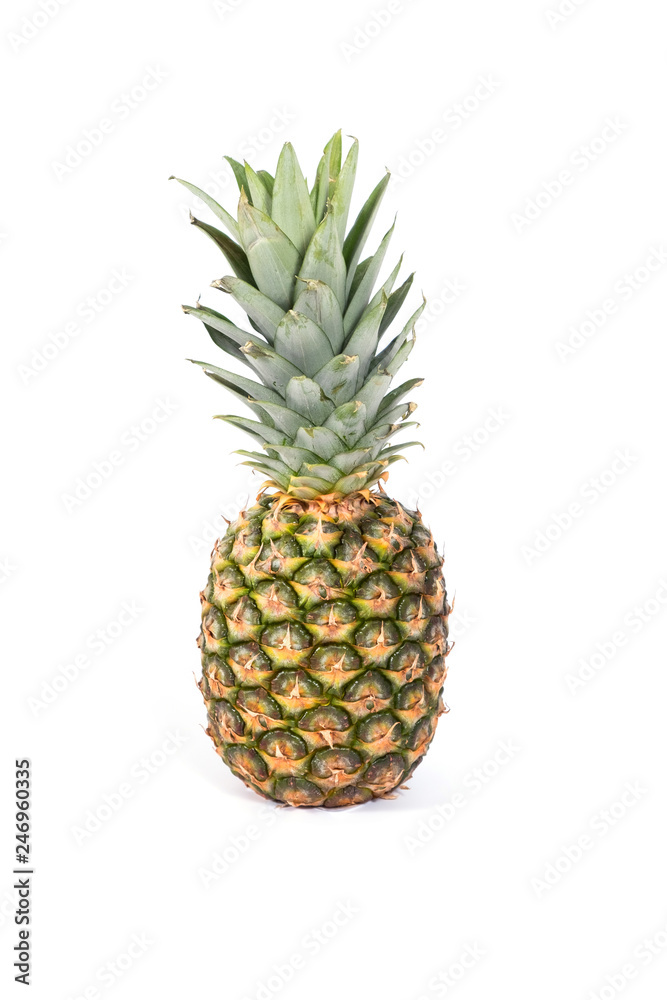 Ripe and fresh pineapple on white background Ripe and fresh pineapple on white background