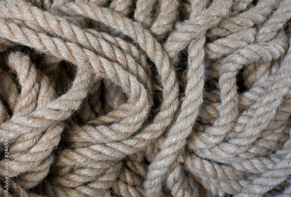 new pile of rope as background