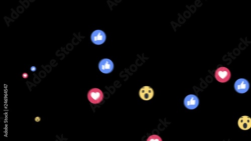 Social Network Emoji Reactions with Alpha Channel