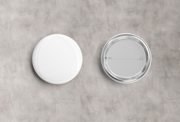 Badge on concrete background 3D rendering