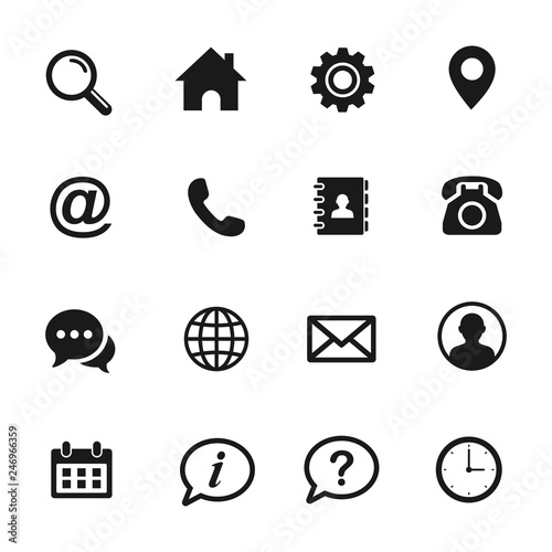 Web icon set. Set of web icon symbol vector
