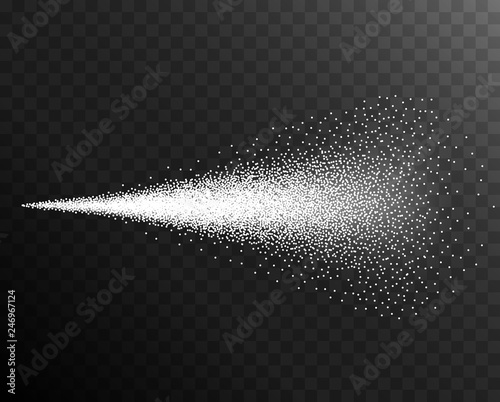 Spray mist atomizer. Vector cosmetic dust effect air splash isolated. Spray texture illustration