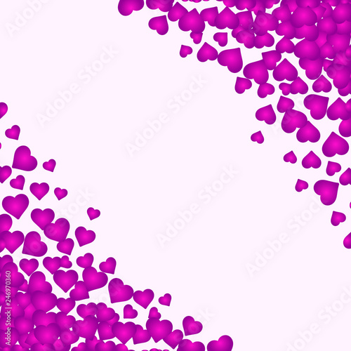 Colored Heart Illustration valentine's day card elegant festive vector with space for text. Symbols of tenderness and love