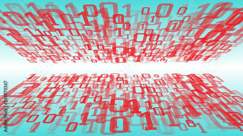 Cyber analytics deep learning cyberspace, vector digital abstract concept