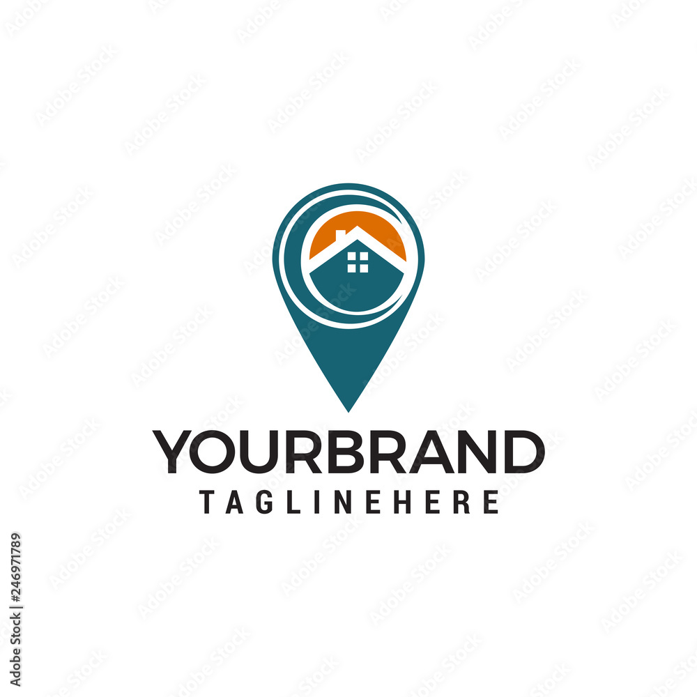 house location logo Template vector icon design