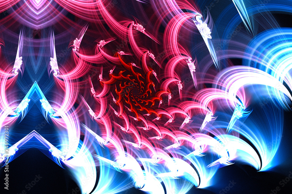 Obraz premium 3d abstract computer generated fractal design.Fractal is never-ending pattern.Fractals are infinitely complex patterns that are self-similar across different scales.