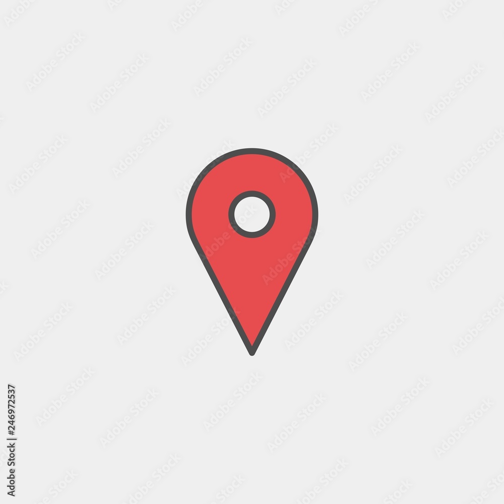 Fototapeta premium Gps flat vector icon. Location flat vector icon. Map pin flat vector icon