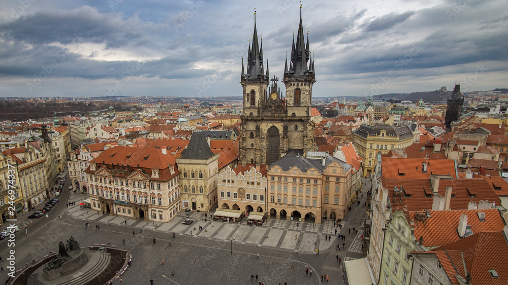 Obraz premium Prag Strassen von Oben