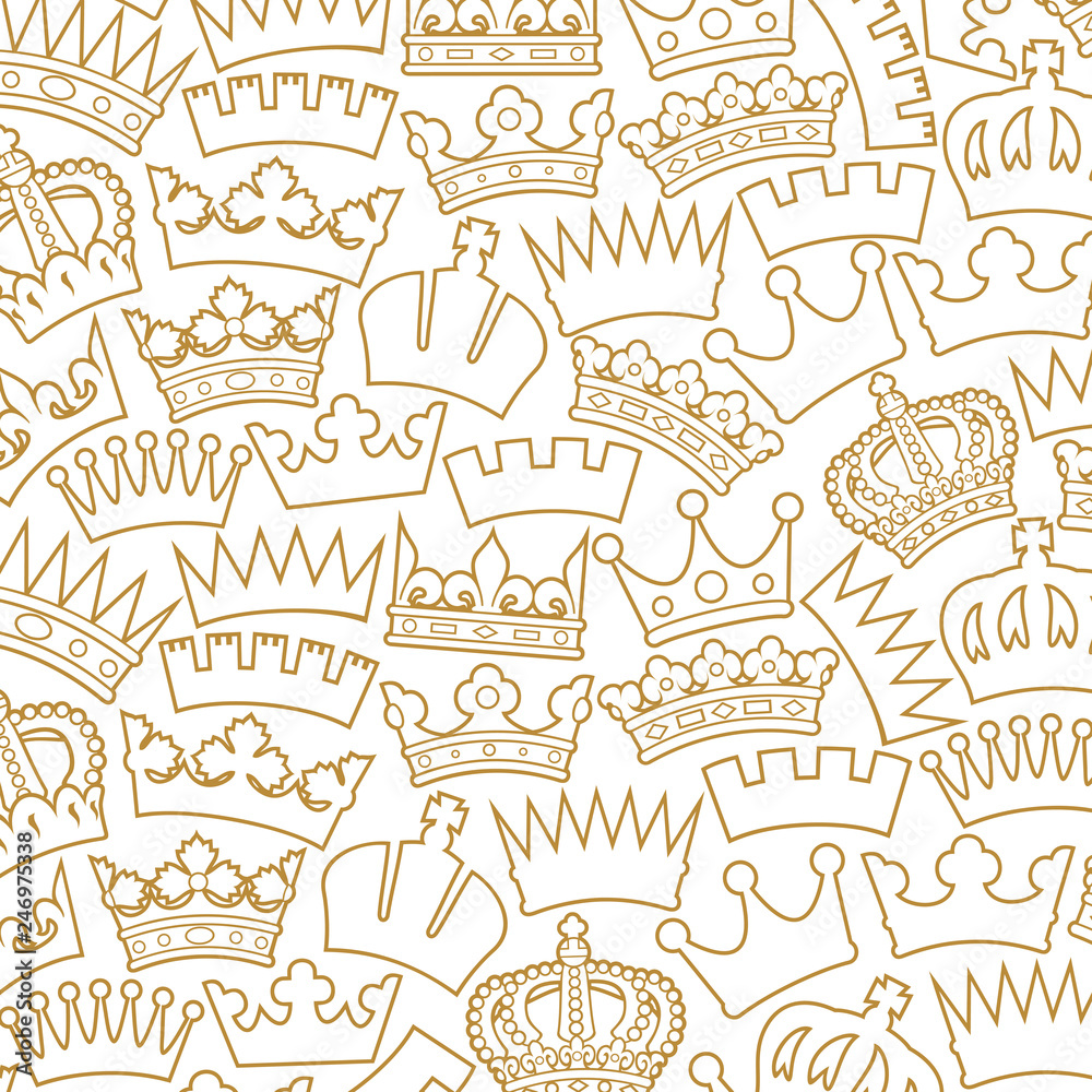 background pattern with crowns