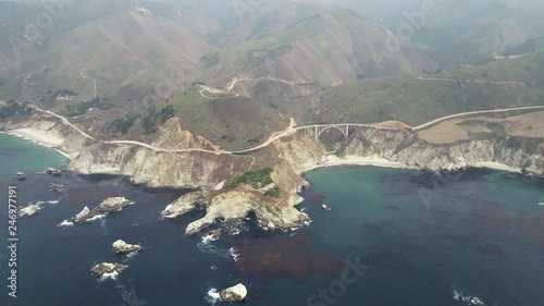 Wallpaper Mural Aerial view of Bixby Creek Bridge, California, U.S.A. Torontodigital.ca