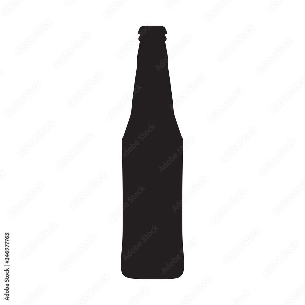 Single beer bottle isolated on a white background Single beer bottle isolated on a white background