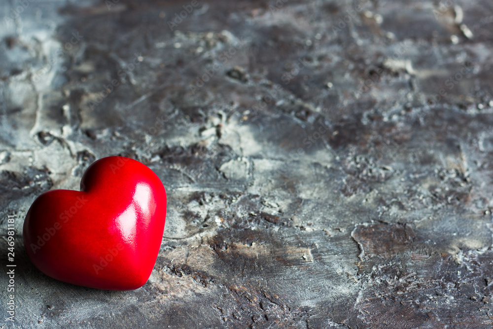 red heart on rustic background red heart on rustic background