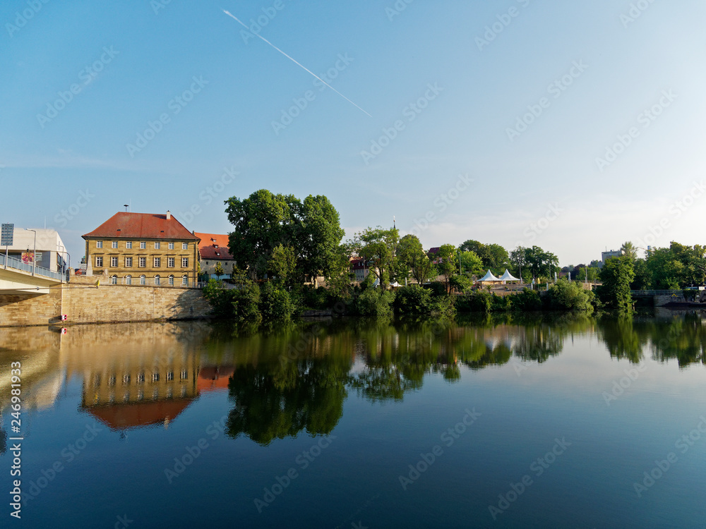Fototapeta premium Stadtansicht Schweinfurt am Main, Unterfranken, Bayern, Deutschland