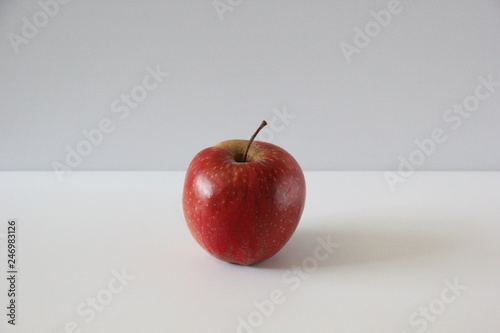 red apple on white background