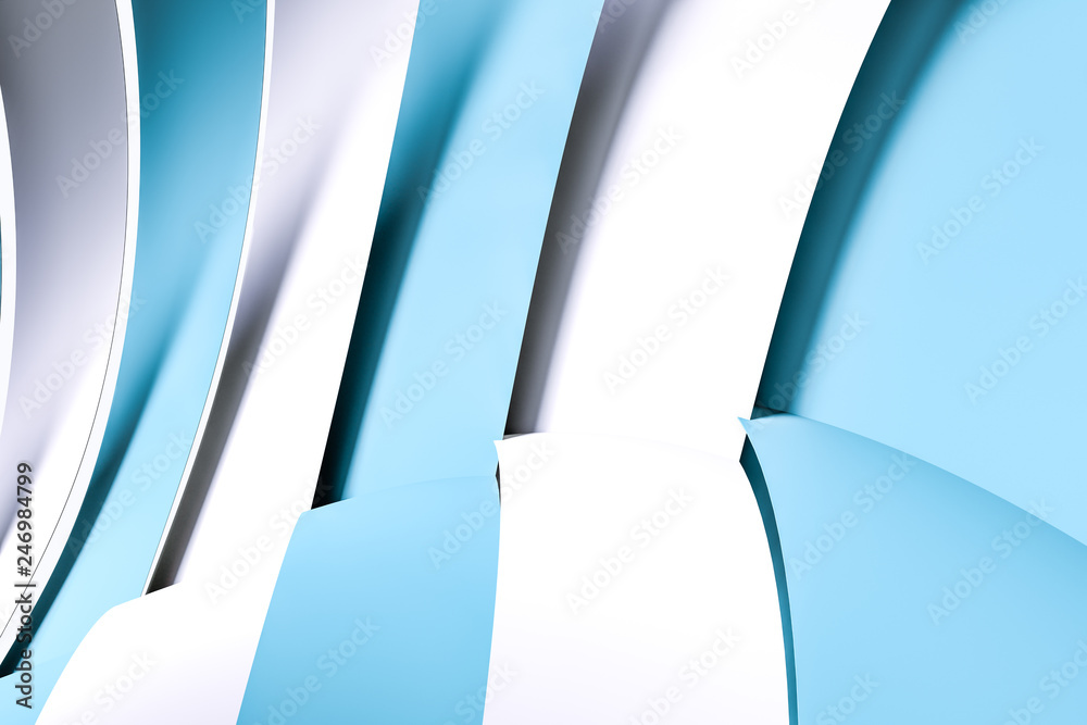 Naklejka premium 3d rendering, blue surface and graphic design background
