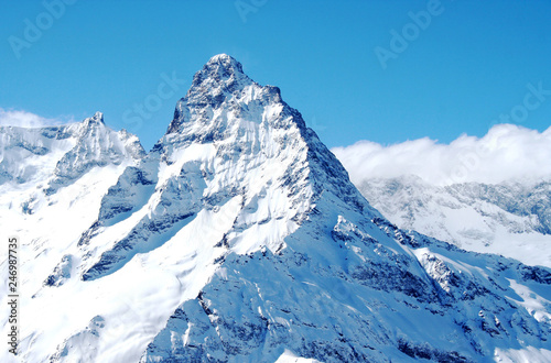 Mountain top in the mountains of Dombai