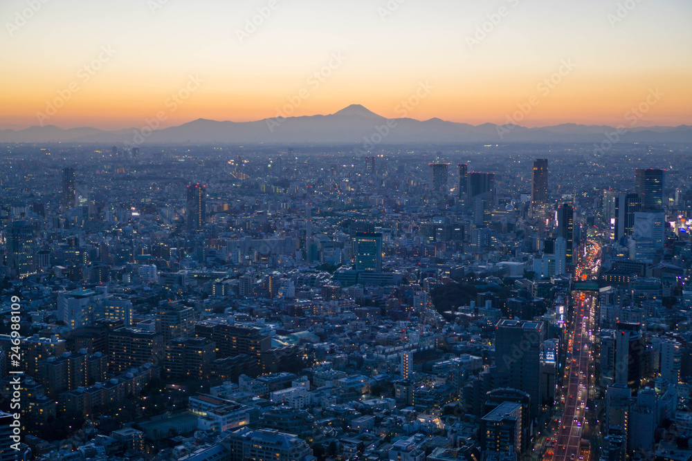 都会から見る富士山